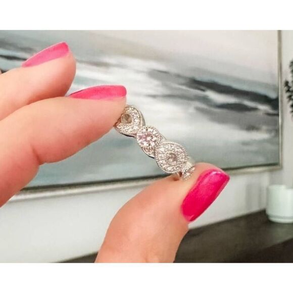 Gorgeous New DIAMONIQUE 1.55 Ct. "Forever in a Day" Bridal/Wedding Band Ring #8 - Picture 7 of 7